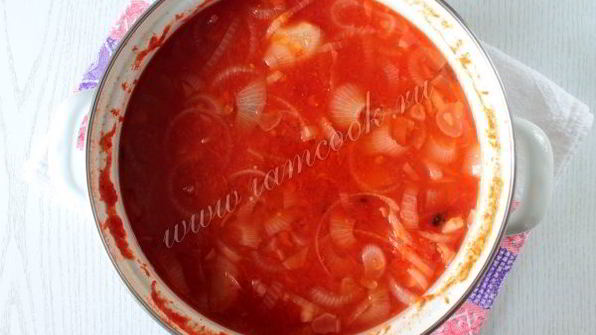 томатно-луковый соус на зиму