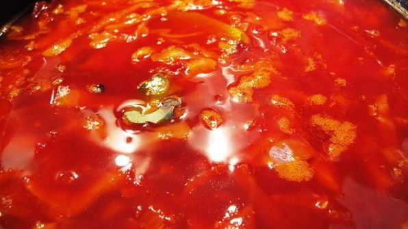 борщ из свинины