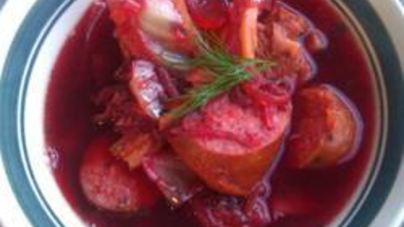 Борщ на мясном бульоне