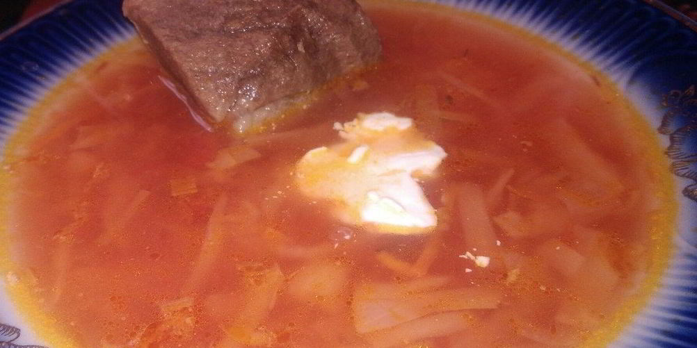 Рецепт борщ на постной говядине