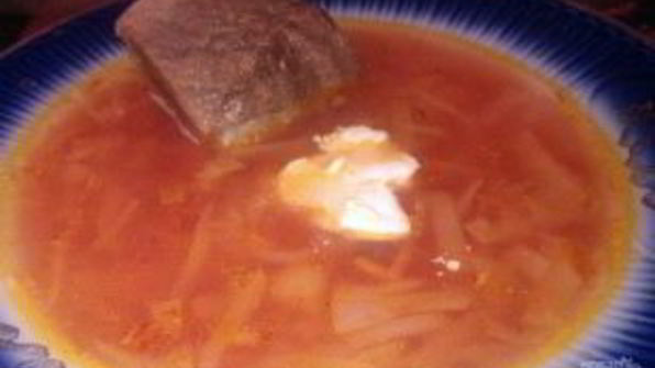 борщ на постной говядине