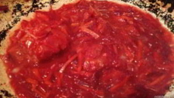 борщ на постной говядине