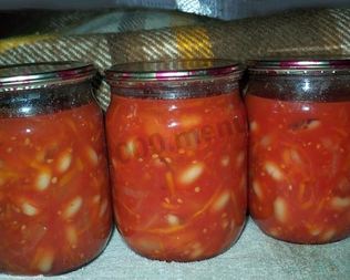 Борщ на зиму с фасолью