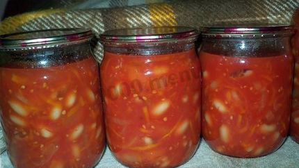 Борщ на зиму с фасолью