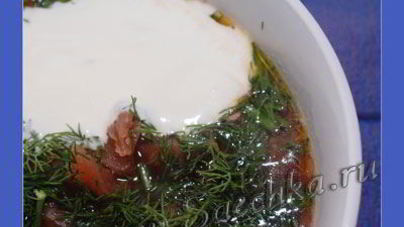 Борщ постный с грибами