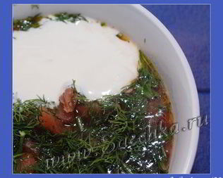 Борщ постный с грибами