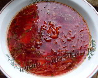 Борщ с баклажанами