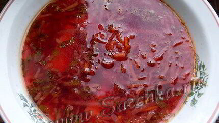 Борщ с баклажанами