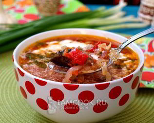 Борщ с черносливом