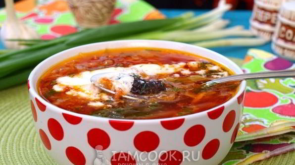 борщ с черносливом