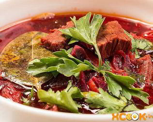 Борщ с чесноком