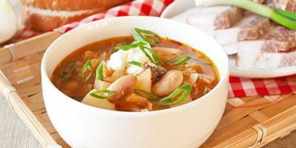 Рецепт борщ с фасолью