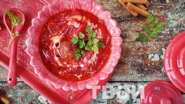 борщ с фрикадельками