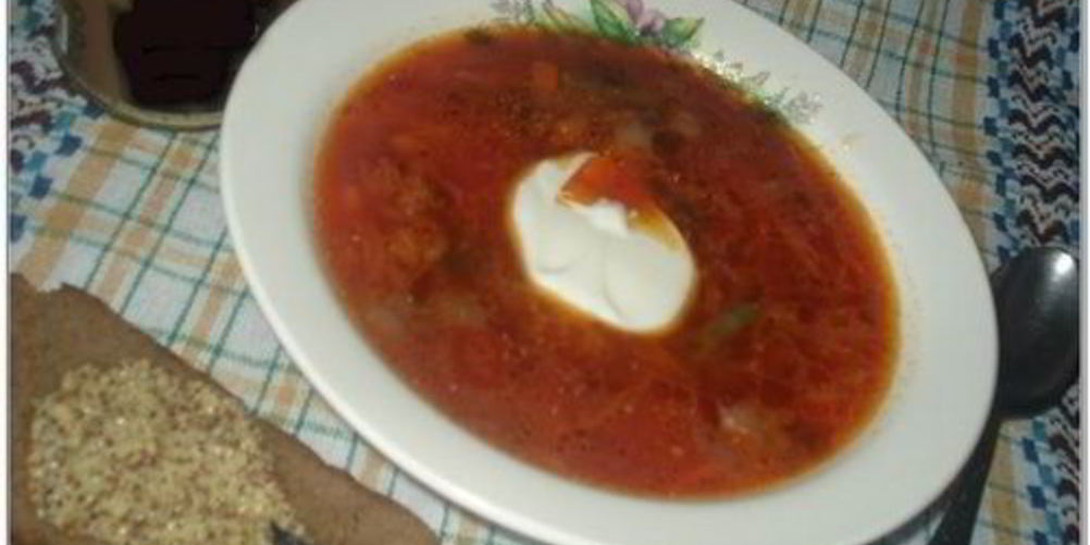 Рецепт борщ с грибами и стручковой фасолью