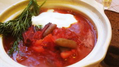 Борщ с грибами