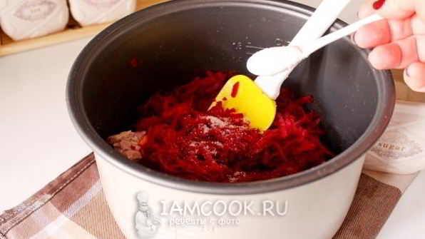 борщ с кислой капустой в мультиварке