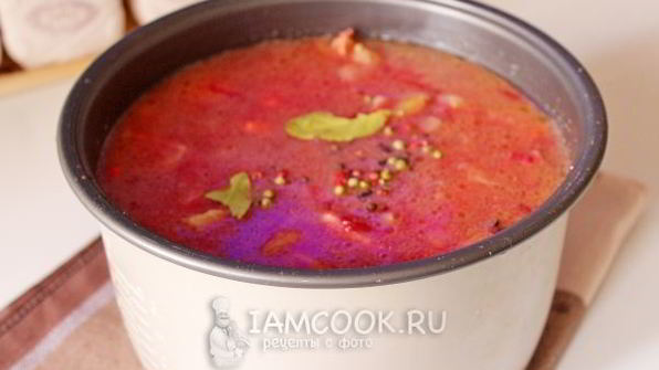 борщ с кислой капустой в мультиварке