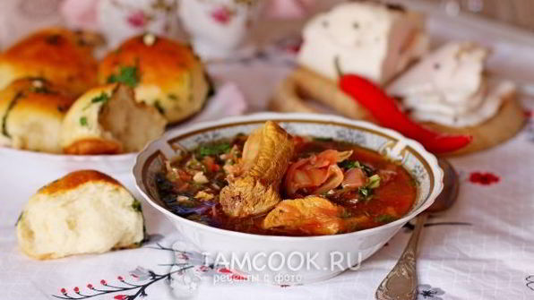 борщ с кислой капустой в мультиварке