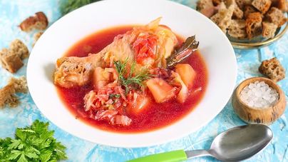 Борщ с курицей в мультиварке