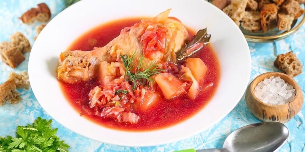 Рецепт борщ с курицей в мультиварке