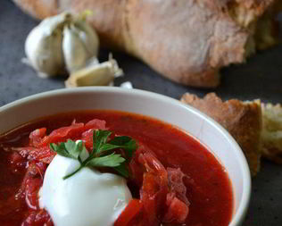 Борщ с курицей