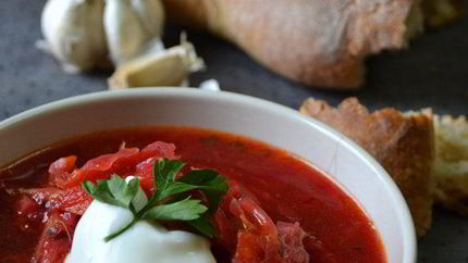 Борщ с курицей