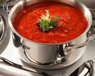 Борщ с квашеной капустой и фасолью