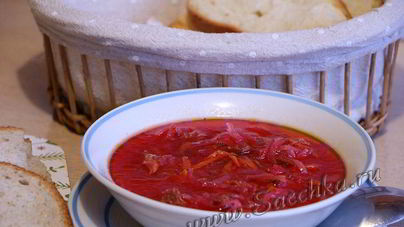 Борщ с квашеной капустой