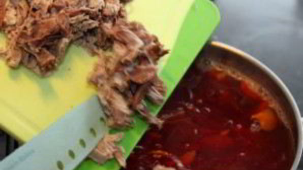 борщ с мясом