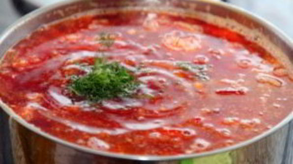 борщ с мясом