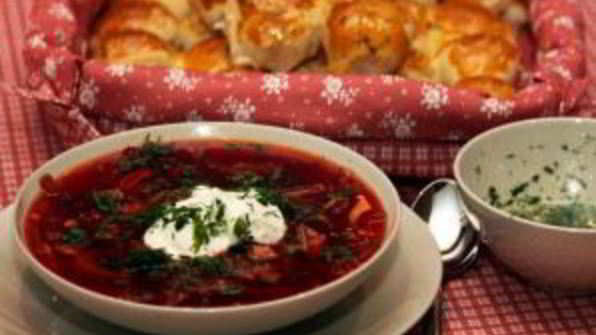 борщ с мясом