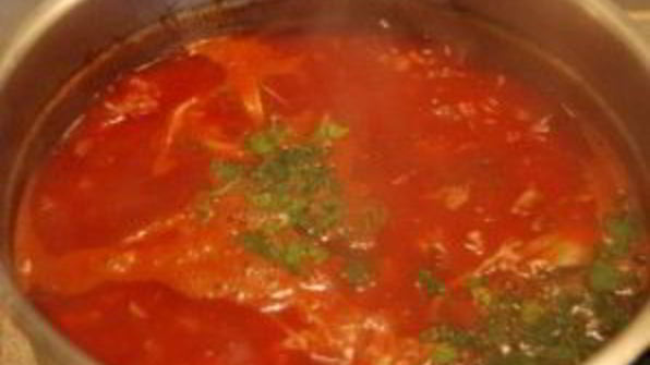 борщ с пампушками