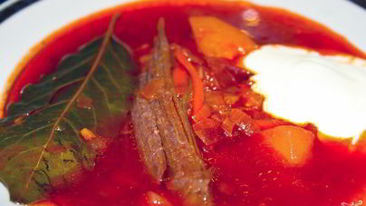 Борщ с сосисками