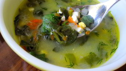 Борщ со щавелем