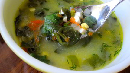 Борщ со щавелем