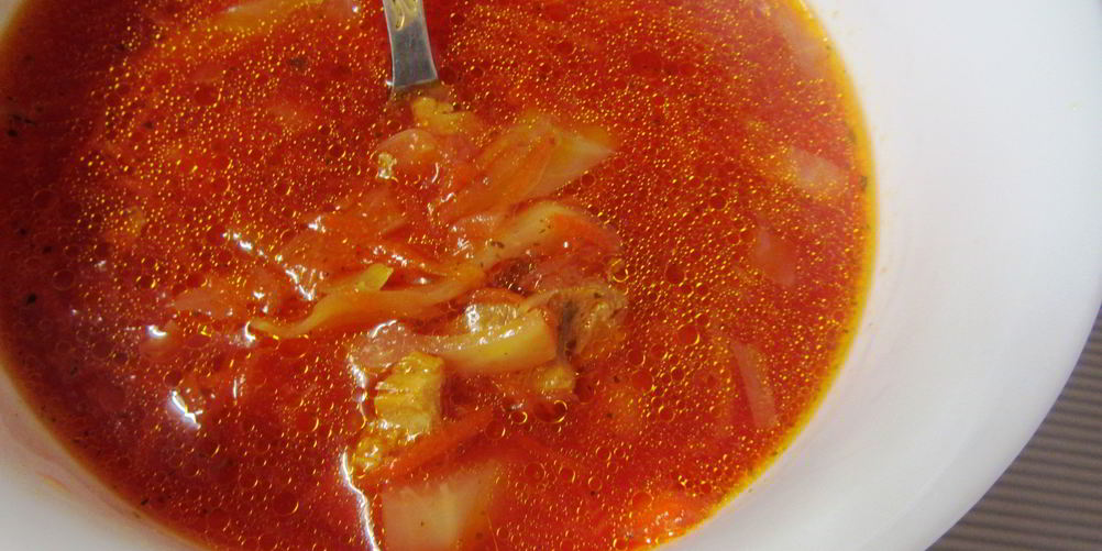 Рецепт борщ со сметаной и зеленью