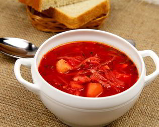 Борщ со свежими помидорами