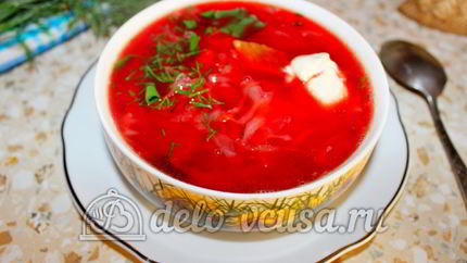 Борщ со свининой