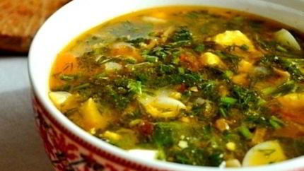 Борщ зеленый со щавелем