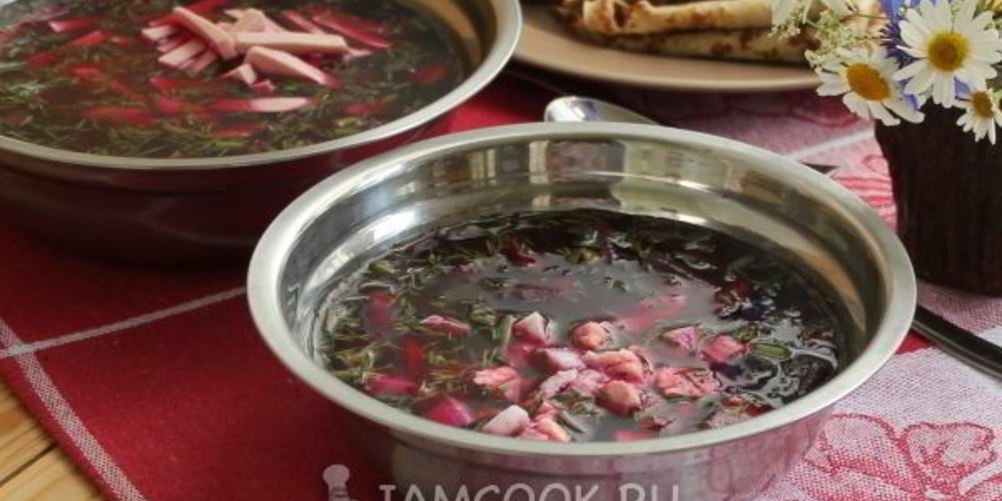 Рецепт холодный борщ из свеклы