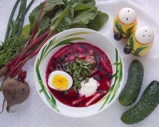 Холодный борщ классический