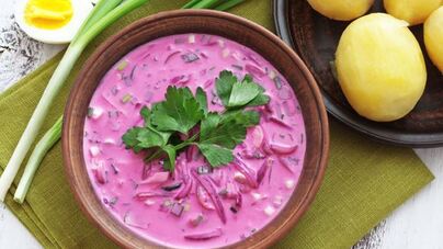 Холодный борщ на кефире