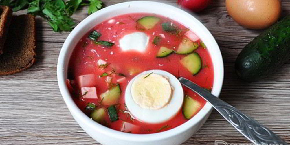 Рецепт холодный борщ с маринованной свеклой