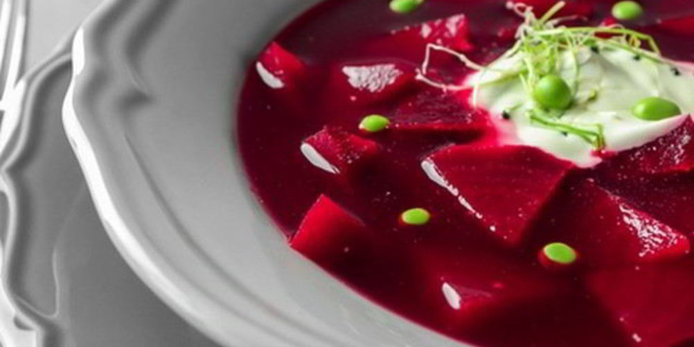 Рецепт холодный борщ с зеленым горошком