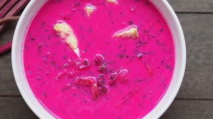 Холодный литовский борщ