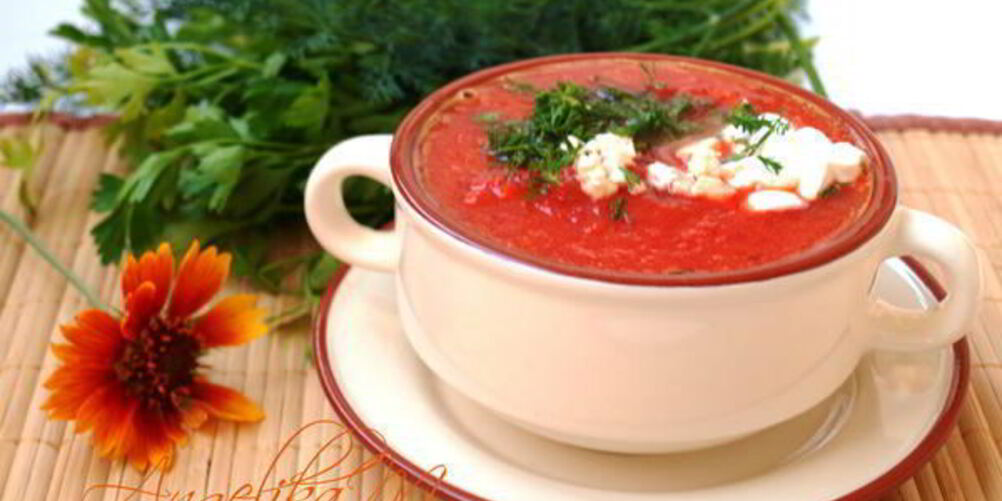 Рецепт крем-борщ из свеклы и яблок