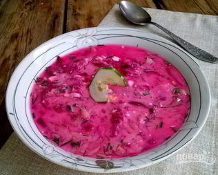 Литовский холодный борщ