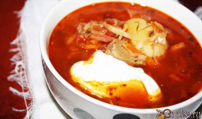 Наваристый борщ с индейкой