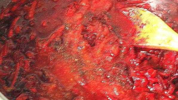 постный борщ с черносливом