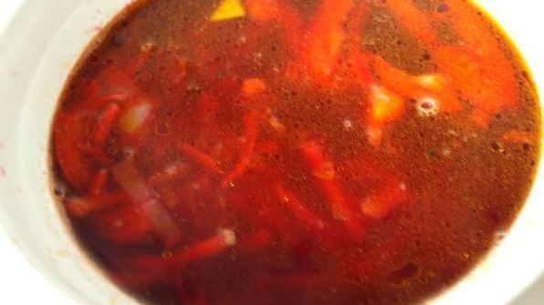 постный борщ с черносливом